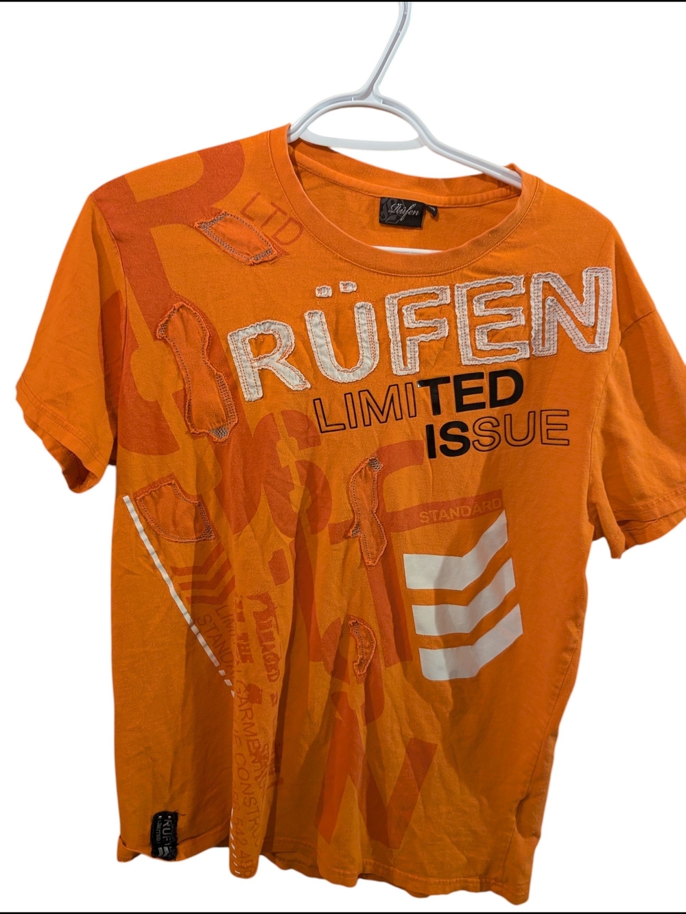 Y2k Rufen  Orange Graphic Tee